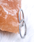 Elegant Silver-Plated Crystal Eternity Bangles