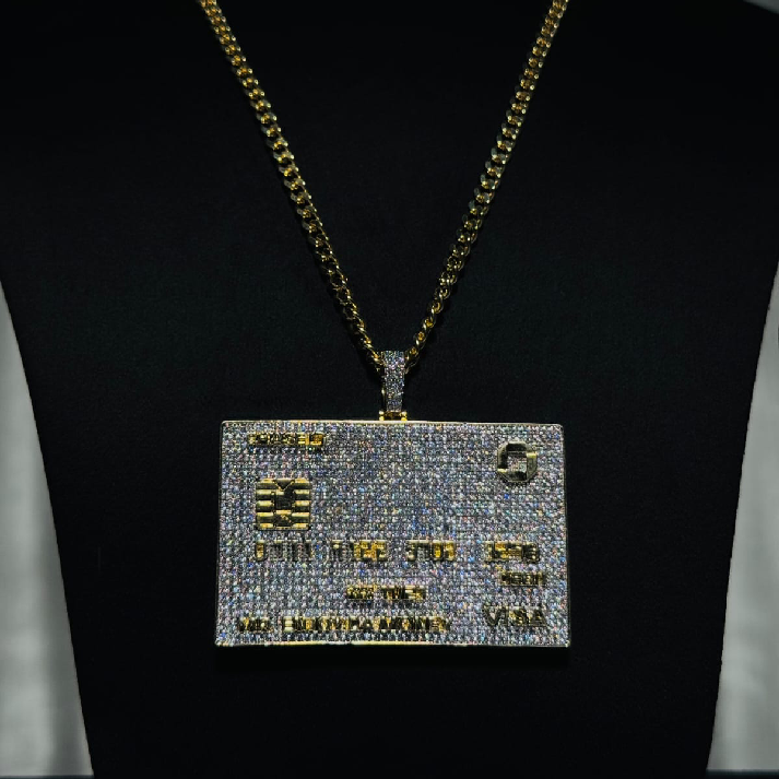 Iced Luxe Credit Card Pendant Chain for Men