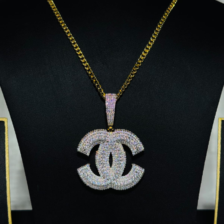 Luxury Iced Double C Statement Chain for Men