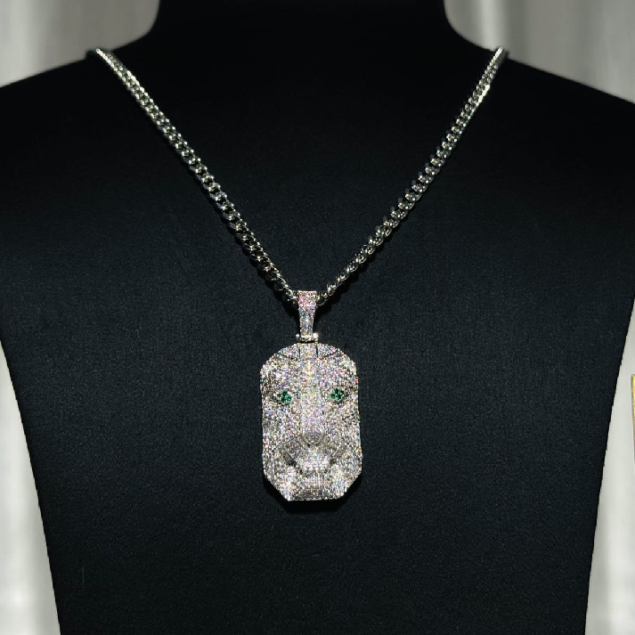 Iced Skull Mask Statement Chain for Men