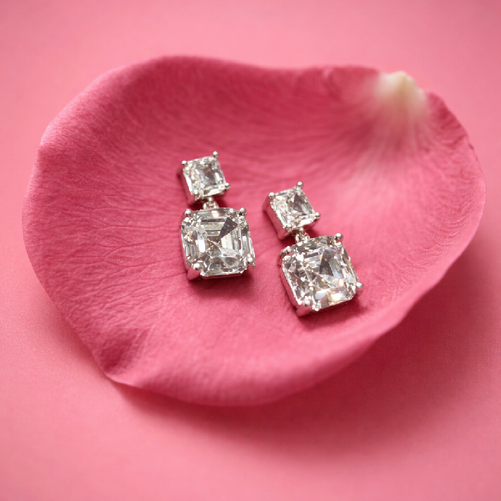 Royal Radiance Double Drop Diamond Earrings