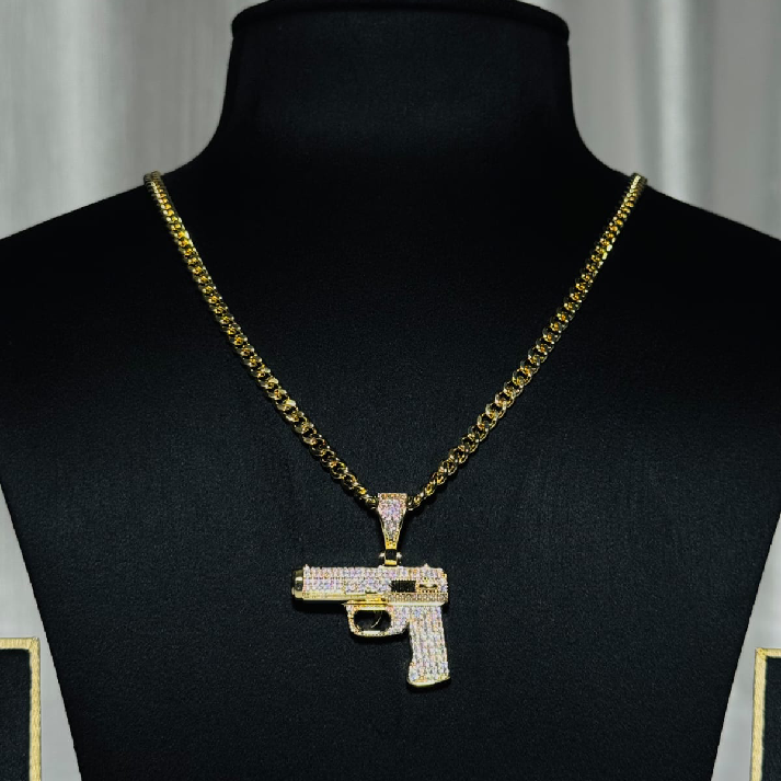 Iced Blaster Statement Pendant Chain for Men
