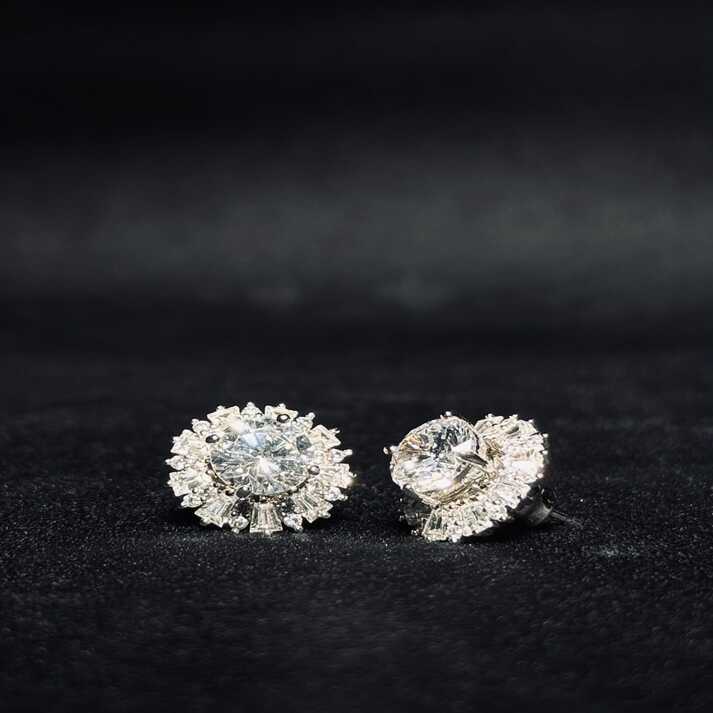 Noore Sunburst Diamond Statement Studs