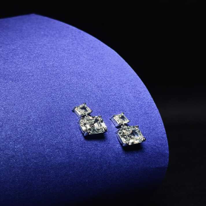 Royal Radiance Double Drop Diamond Earrings