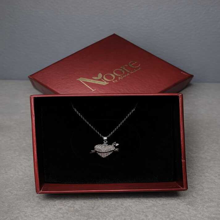 Celestial Heart Crystal Pendant Necklace | Noore by Neetu Kaushal